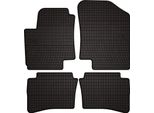 Tappetini Auto In Gomma Adatto Per Hyundai I20 I (2008-2014, Hatchback) Neri, Set 4 Pz, Con Fissaggi