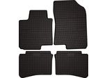 Tappetini Auto In Gomma Adatto Per Hyundai I20 Ii (2014-2020, Hatchback) Neri, Set 4 Pz, Con Fissaggi