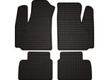 Tappetini Auto In Gomma Adatto Per Fiat Doblo I (2000-2009, Multispazio) Neri, Set 4 Pz, Con Fissaggi