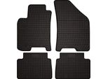 Tappetini Auto In Gomma Adatto Per Daewoo Nubira (1997-2012, Berlina, Station Wagon) Neri, Set 4 Pz, Con Fissaggi