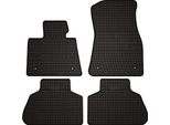 Tappetini Auto In Gomma Adatto Per Bmw X5 F15 (2013-2018, Suv) Neri, Set 4 Pz, Con Fissaggi