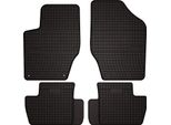Tappetini Auto In Gomma Adatto Per Citroen C4 Ii (2010-2018, Hatchback, Station Wagon) Neri, Set 4 Pz, Con Fissaggi