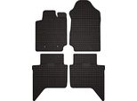 Tappetini Auto In Gomma Adatto Per Ford Ranger MK5 Fl (2015-2022, Pickup) Neri, Set 4 Pz, Con Fissaggi