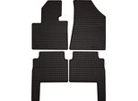 Tappetini Auto In Gomma Adatto Per Kia Sorento Ii (2009-2012, Suv, Prima Del Facelift) Neri, Set 4 Pz, Con Fissaggi
