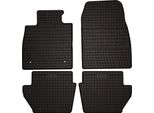 Tappetini Auto In Gomma Adatto Per Ford Puma Ii (2019-, Crossover) Neri, Set 4 Pz, Con Fissaggi