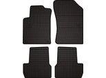 Tappetini Auto In Gomma Adatto Per Citroen C3 Ii (2009-2016, Hatchback) Neri, Set 4 Pz, Con Fissaggi
