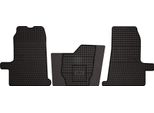 Tappetini Auto In Gomma Adatto Per Ford Transit V (2000-2013, Furgone) Neri, Set 3 Pz, Con Fissaggi