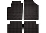 Tappetini Auto In Gomma Adatto Per Hyundai I10 I (2007-2013, Hatchback) Neri, Set 4 Pz, Con Fissaggi