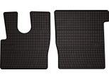 Tappetini Auto In Gomma Adatto Per Daf Xf XF106 (2013-, Camion, Euro6) Neri, Set 2 Pz, Con Fissaggi