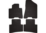 Tappetini Auto In Gomma Adatto Per Kia Sportage Iv (2015-2018, Suv, Prima Del Facelift) Neri, Set 4 Pz, Con Fissaggi
