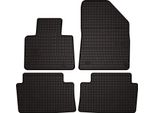 Tappetini Auto In Gomma Adatto Per Citroen C5 Ii X7 (2008-2017, Liftback, Berlina, Station Wagon, Tourer) Neri, Set 4 Pz, Con Fissaggi