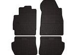 Tappetini Auto In Gomma Adatto Per Mazda 2 Ii (2007-2015, Hatchback) Neri, Set 4 Pz, Con Fissaggi