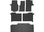 Tappetini Auto In Gomma Adatto Per Man Tge (2017-, Van 3 File) Neri, Set 8 Pz, Con Fissaggi