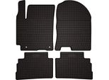 Tappetini Auto In Gomma Adatto Per Hyundai Kona I (2017-2023, Crossover) Neri, Set 4 Pz, Con Fissaggi