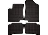 Tappetini Auto In Gomma Adatto Per Kia Rio Iii Ub (2011-2017, Hatchback) Neri, Set 4 Pz, Con Fissaggi