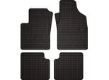 Tappetini Auto In Gomma Adatto Per Fiat Panda Ii (2003-2012, Hatchback) Neri, Set 4 Pz, Con Fissaggi
