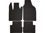 Tappetini Auto In Gomma Adatto Per Fiat 500E Ii (2020-, Hatchback, Elektryk) Neri, Set 4 Pz, Con Fissaggi