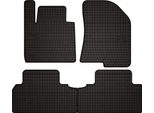 Tappetini Auto In Gomma Adatto Per Kia Carens Iv (2013-2018, Monovolume) Neri, Set 4 Pz, Con Fissaggi