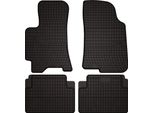 Tappetini Auto In Gomma Adatto Per Daewoo Lanos (1997-2004, Berlina, Hatchback) Neri, Set 4 Pz, Con Fissaggi