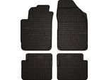 Tappetini Auto In Gomma Adatto Per Fiat Stilo (2000-2008, Hatchback, Station Wagon) Neri, Set 4 Pz, Con Fissaggi