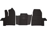 Tappetini Auto In Gomma Adatto Per Ford Transit Custom Fl (2017-2021, Van, Automatico) Neri, Set 3 Pz, Con Fissaggi