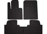 Tappetini Auto In Gomma Adatto Per Hyundai Santafe Iii (2012-2018, Suv) Neri, Set 4 Pz, Con Fissaggi