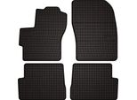 Tappetini Auto In Gomma Adatto Per Mazda 3 I Bk (2003-2009, Hatchback) Neri, Set 4 Pz, Con Fissaggi