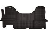 Tappetini Auto In Gomma Adatto Per Iveco Daily Iii (1999-2006, Furgone) Neri, Set 3 Pz, Con Fissaggi