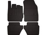 Tappetini Auto In Gomma Adatto Per Ford Fiesta MK7 (2011-2017, Hatchback) Neri, Set 4 Pz, Con Fissaggi