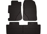 Tappetini Auto In Gomma Adatto Per Honda Civic Vii (2001-2005, Hatchback) Neri, Set 4 Pz, Con Fissaggi