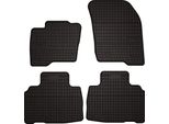 Tappetini Auto In Gomma Adatto Per Ford Edge MK2 (2014-, Suv) Neri, Set 4 Pz, Con Fissaggi