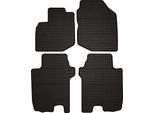 Tappetini Auto In Gomma Adatto Per Honda Jazz Iii (2011-2014, Hatchback) Neri, Set 4 Pz, Con Fissaggi