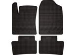 Tappetini Auto In Gomma Adatto Per Hyundai I10 Ii (2013-2019, Hatchback) Neri, Set 4 Pz, Con Fissaggi