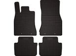 Tappetini Auto In Gomma Adatto Per Jaguar Xf I 4WD X250 (2007-2015, Berlina, Station Wagon) Neri, Set 4 Pz, Con Fissaggi