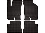Tappetini Auto In Gomma Adatto Per Hyundai Getz (2002-2010, Hatchback) Neri, Set 4 Pz, Con Fissaggi