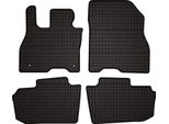 Tappetini Auto In Gomma Adatto Per Nissan Leaf Ii (2017-, Hatchback) Neri, Set 4 Pz, Con Fissaggi