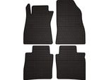 Tappetini Auto In Gomma Adatto Per Nissan Pulsar C13 (2014-2018, Hatchback) Neri, Set 4 Pz, Con Fissaggi