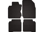 Tappetini Auto In Gomma Adatto Per Nissan Note I E11 (2006-2012, Monovolume) Neri, Set 4 Pz, Con Fissaggi