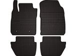 Tappetini Auto In Gomma Adatto Per Ford Ecosport MK2 Fl (2017-2022, Crossover) Neri, Set 4 Pz, Con Fissaggi