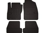 Tappetini Auto In Gomma Adatto Per Ford Focus MK3 (2010-2018, Hatchback, Berlina, Station Wagon) Neri, Set 4 Pz, Con Fissaggi