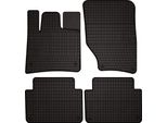 Tappetini Auto In Gomma Adatto Per Audi Q7 I 4L (2005-2015, Suv) Neri, Set 4 Pz, Con Fissaggi