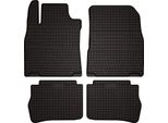 Tappetini Auto In Gomma Adatto Per Nissan Tiida C11 (2004-2012, Hatchback, Berlina) Neri, Set 4 Pz, Con Fissaggi
