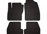 Tappetini Auto In Gomma Adatto Per Ford Focus MK2 (2004-2011, Station Wagon, Berlina, Hatchback) Neri, Set 4 Pz, Con Fissaggi