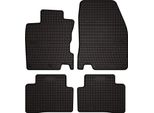 Tappetini Auto In Gomma Adatto Per Nissan Qashqai Ii J11 (2013-2021, Crossover) Neri, Set 4 Pz, Con Fissaggi