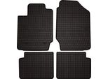 Tappetini Auto In Gomma Adatto Per Toyota Corolla E12 / E13 (2002-2007, Hatchback, Station Wagon, Berlina) Neri, Set 4 Pz, Con Fissaggi