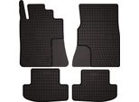 Tappetini Auto In Gomma Adatto Per Ford Mustang MK6 (2014-2023, Coupe) Neri, Set 4 Pz, Con Fissaggi