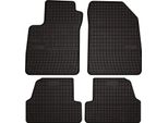 Tappetini Auto In Gomma Adatto Per Opel Mokka (2012-2016, Crossover) Neri, Set 4 Pz, Con Fissaggi