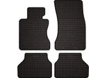 Tappetini Auto In Gomma Adatto Per Bmw 5 E61 (2003-2010, Station Wagon, Touring) Neri, Set 4 Pz, Con Fissaggi