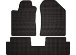 Tappetini Auto In Gomma Adatto Per Toyota Corolla Verso Ii (2004-2009, Monovolume) Neri, Set 4 Pz, Con Fissaggi