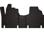 Tappetini Auto In Gomma Adatto Per Peugeot Expert I (1994-2006, Furgone) Neri, Set 3 Pz, Con Fissaggi